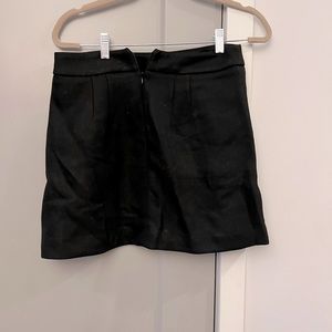 Express pleated with copper buttons mini skirt